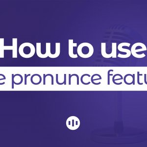 How to use the pronunce feature?